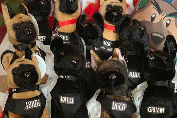 Stuffed versions of our K9 officers