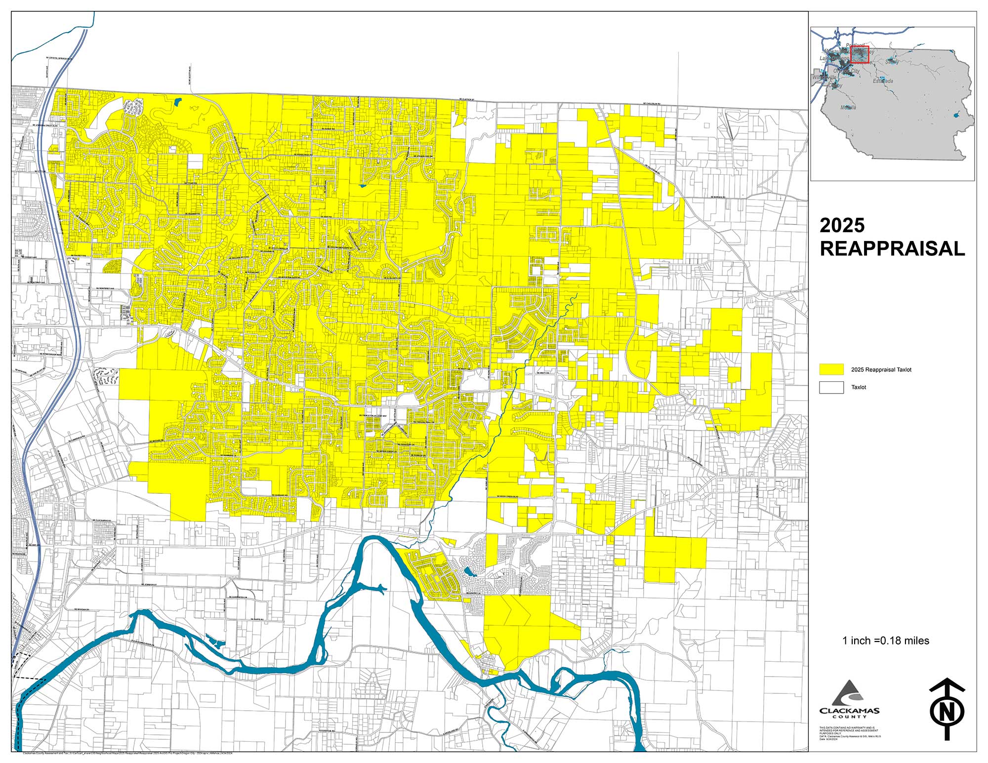 2025 Happy Valley reappraisal map