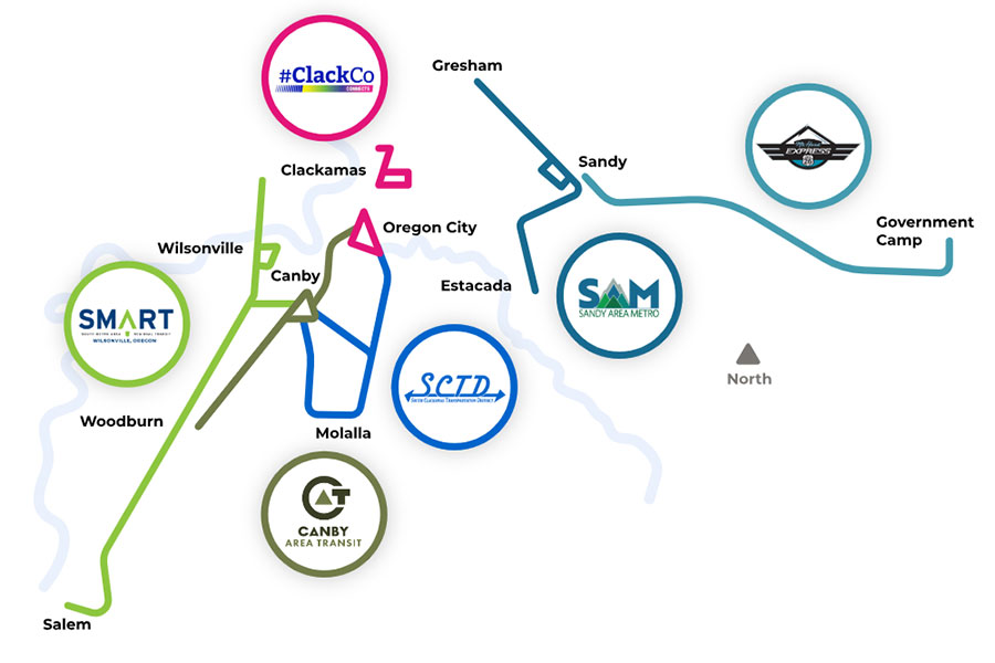 Ride Clackamas map