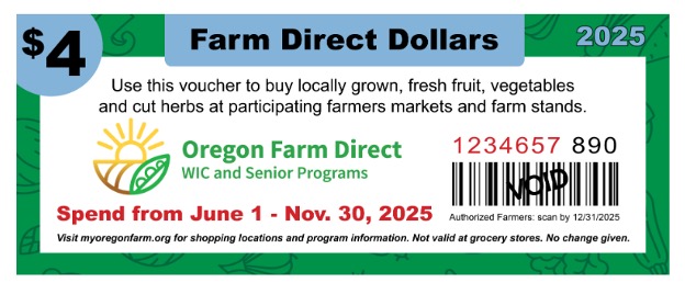 Example of a fruit and veggie check