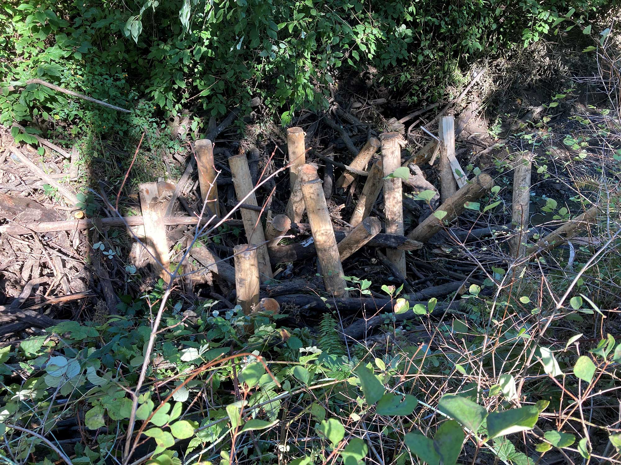 post reinforcement structures installed