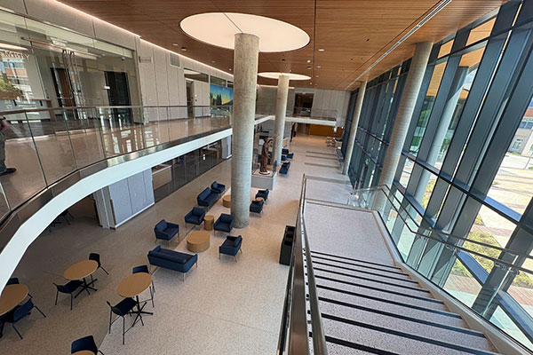 View of the lobby from the second floor