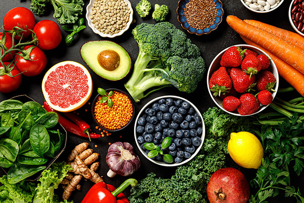 Fruits, vegetables, and grains