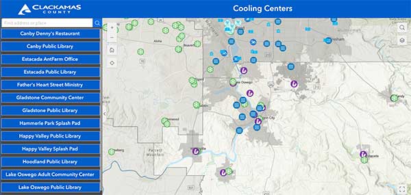 Interactive Relief Centers map