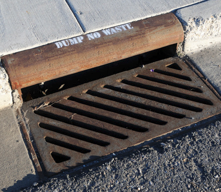Storm drain leading to the river