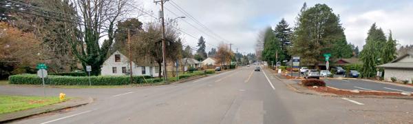 Looking along King Road