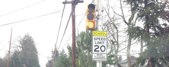 Solar powered school flashing beacons