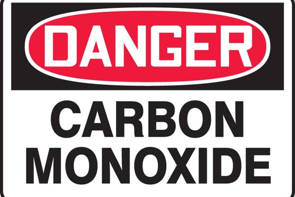 Carbon monoxide warning sign