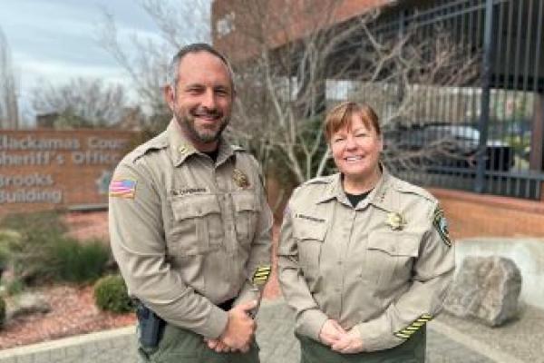 CCSO Captain Copenhaver and Sheriff Brandenburg