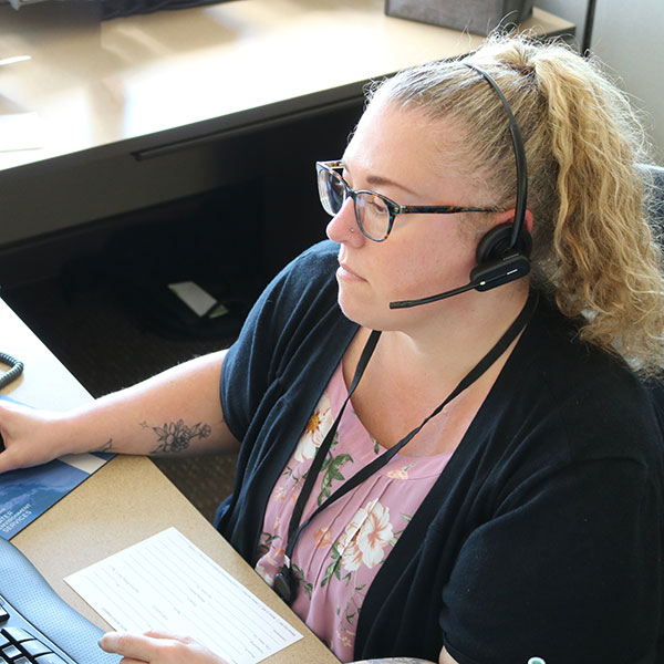 Office worker on her computer